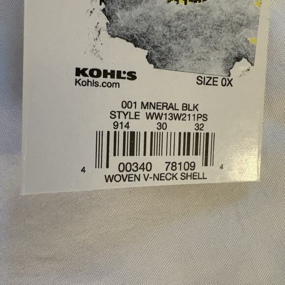 NWT Nine West Women’s V-neck Sleeveless Lined Blouse Tank Plus Size 0X - Picture 12 of 12